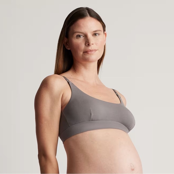 Quince Other - NWT Quince Ultra Soft Everyday Micromodal Maternity Nursing Bra (2 Pack) Grey S